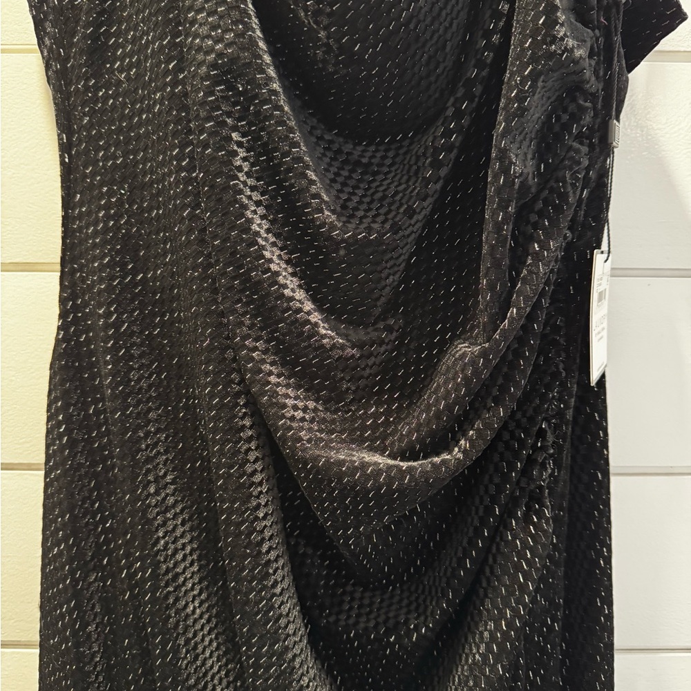 Laundry By Shelli Segal black with silver Midi Dress